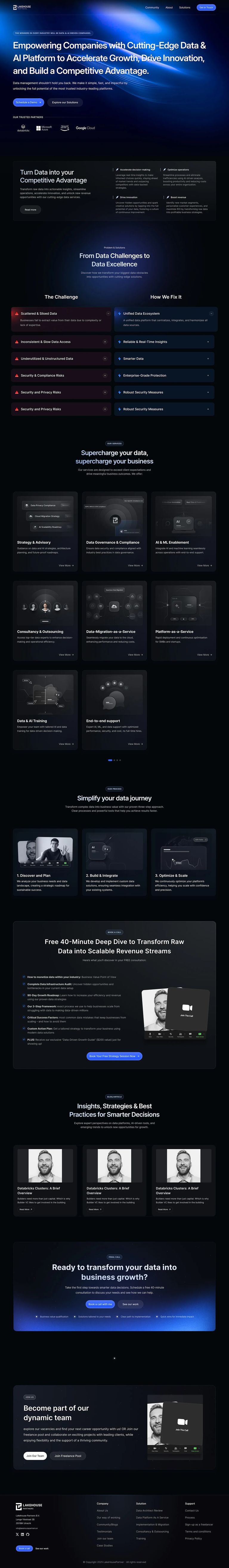 Lakehouse Partners full-page design