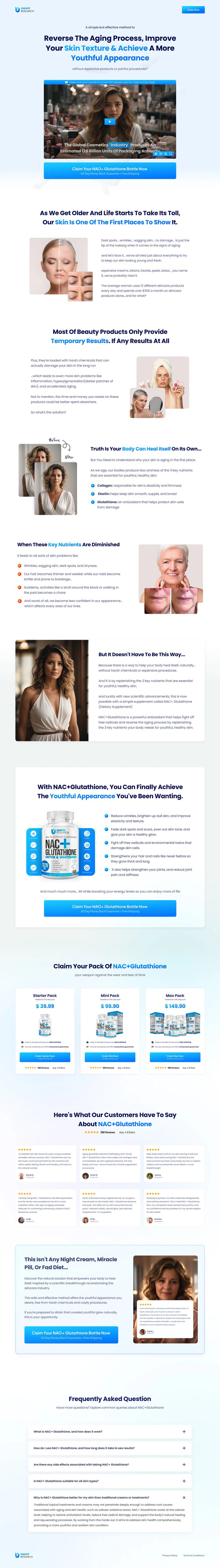 NAC+ Glutathione full-page design